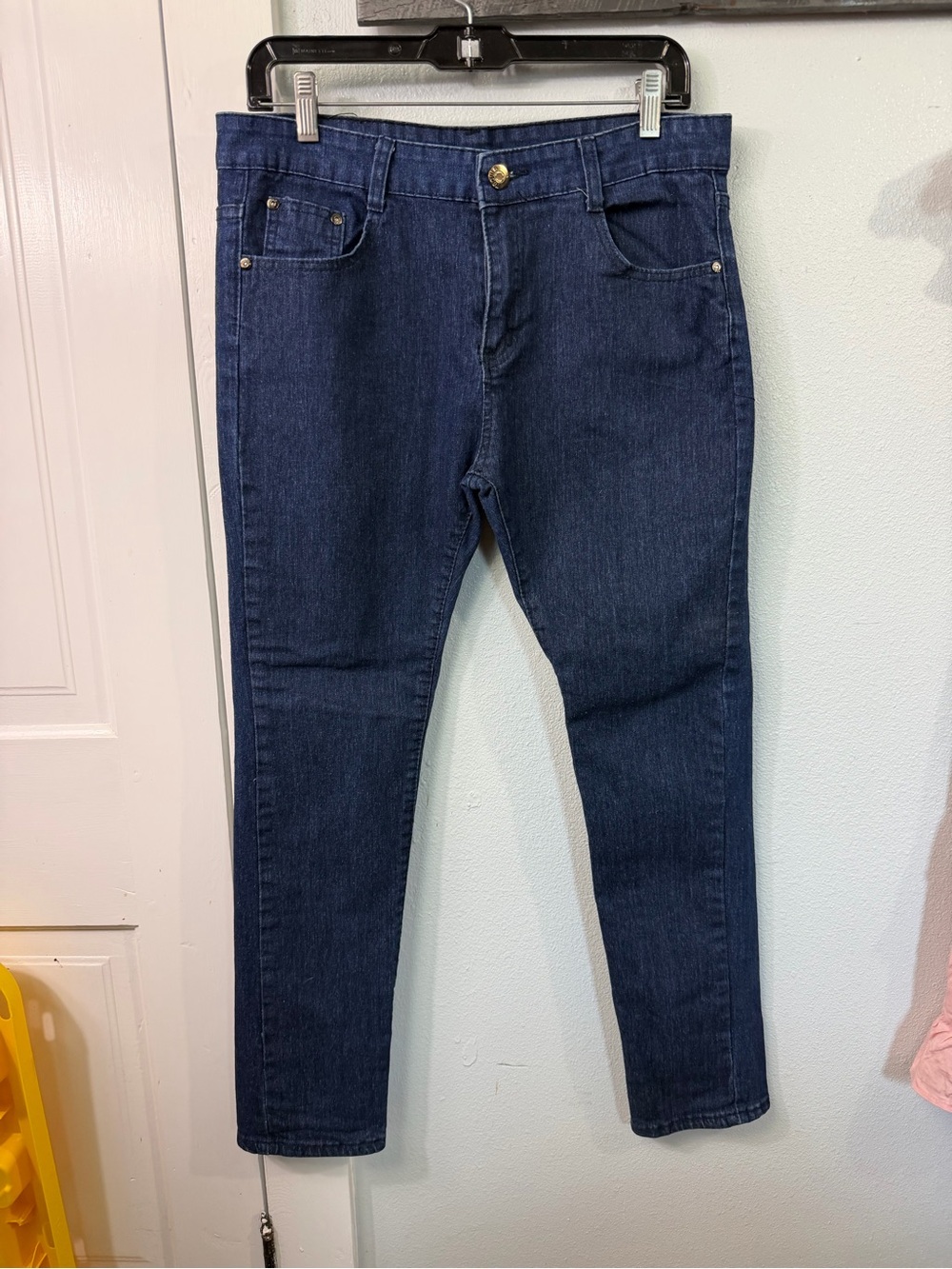 Straight Fit Men's Dark Blue Denim Jeans